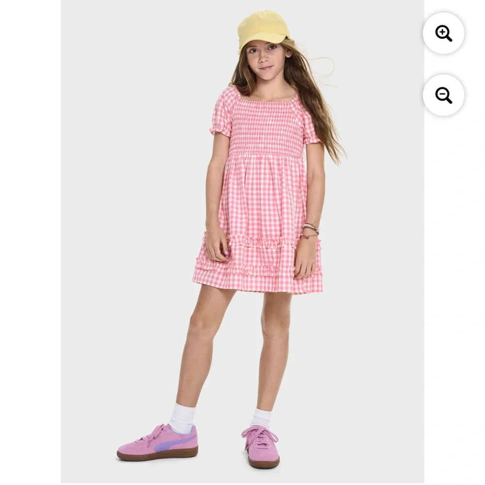 The Children’s Place Girls Pink Plaid Dress Size XXL (16) NWT